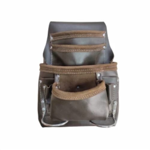 10 Pocket Oiled Tanned Leather Nail Tool Bag