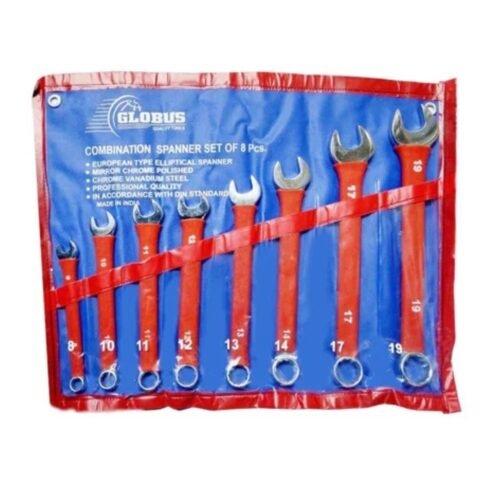 Spanner Combn, Elliptical, Mirror Polish, Red Dip Sleeve
